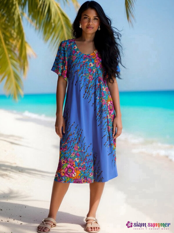 Kona Umbrella Dress - With Sleeve - Siam Summer - Wholesale Resort and  Casual Clothing